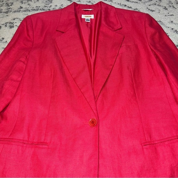 Talbots Pink 100% Irish Linen Buttoned Blazer - size 16, Women’s - Picture 5 of 9